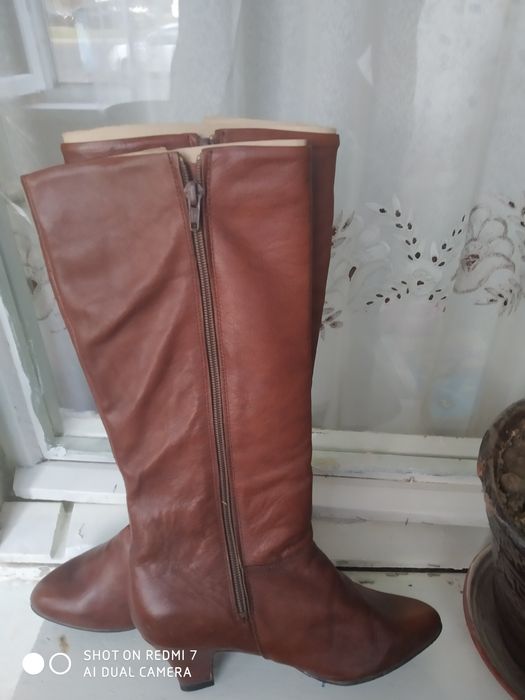 Сапоги кожанные женские