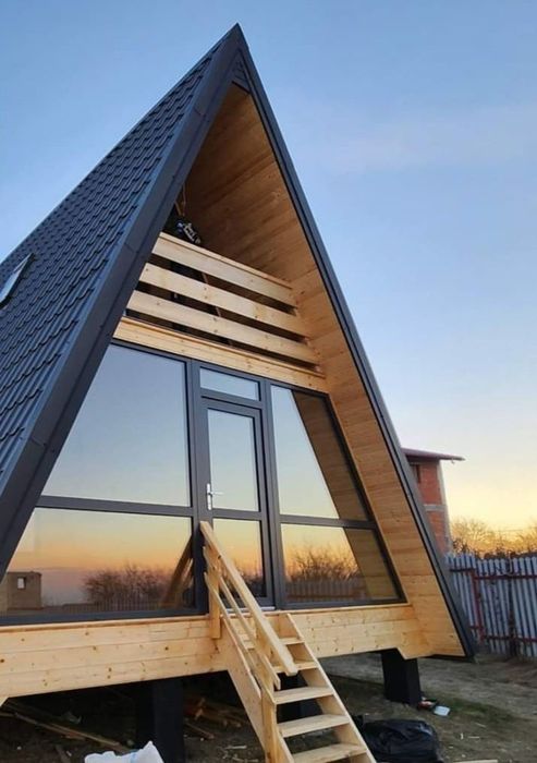 Construim cabane A-frame din lemn