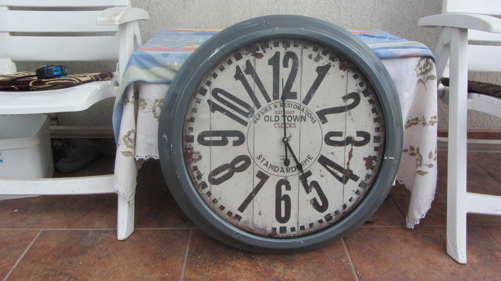 Ceas MARE 0,7 Metri vintage metal si sticla