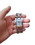 Ceas Guess material quartz, argintiu