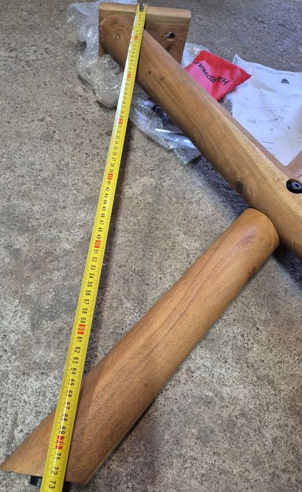 Комплект Масивни X-образни Крака за Маса – Акация (XL) 72см