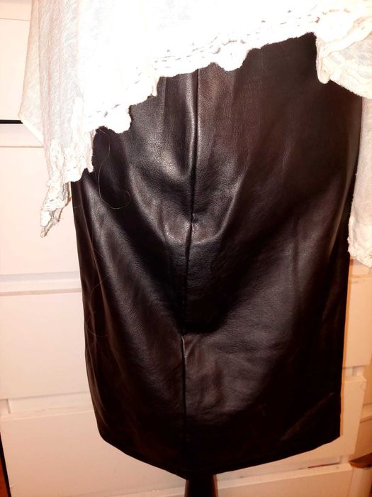 Fusta piele ecologica midi office TRANSPORT GRATUIT