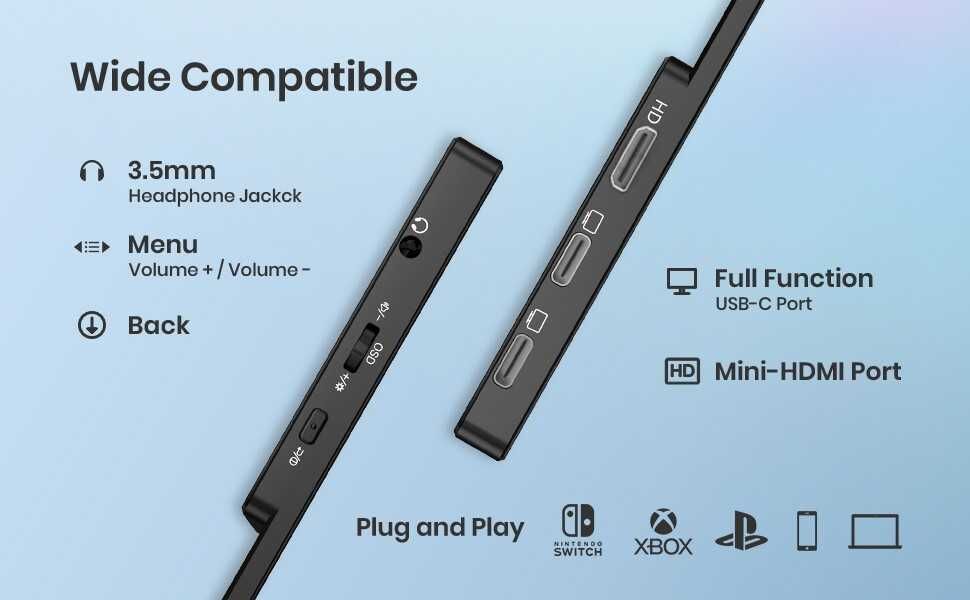 Портативный монитор Arzopa A1 Gamut Slim