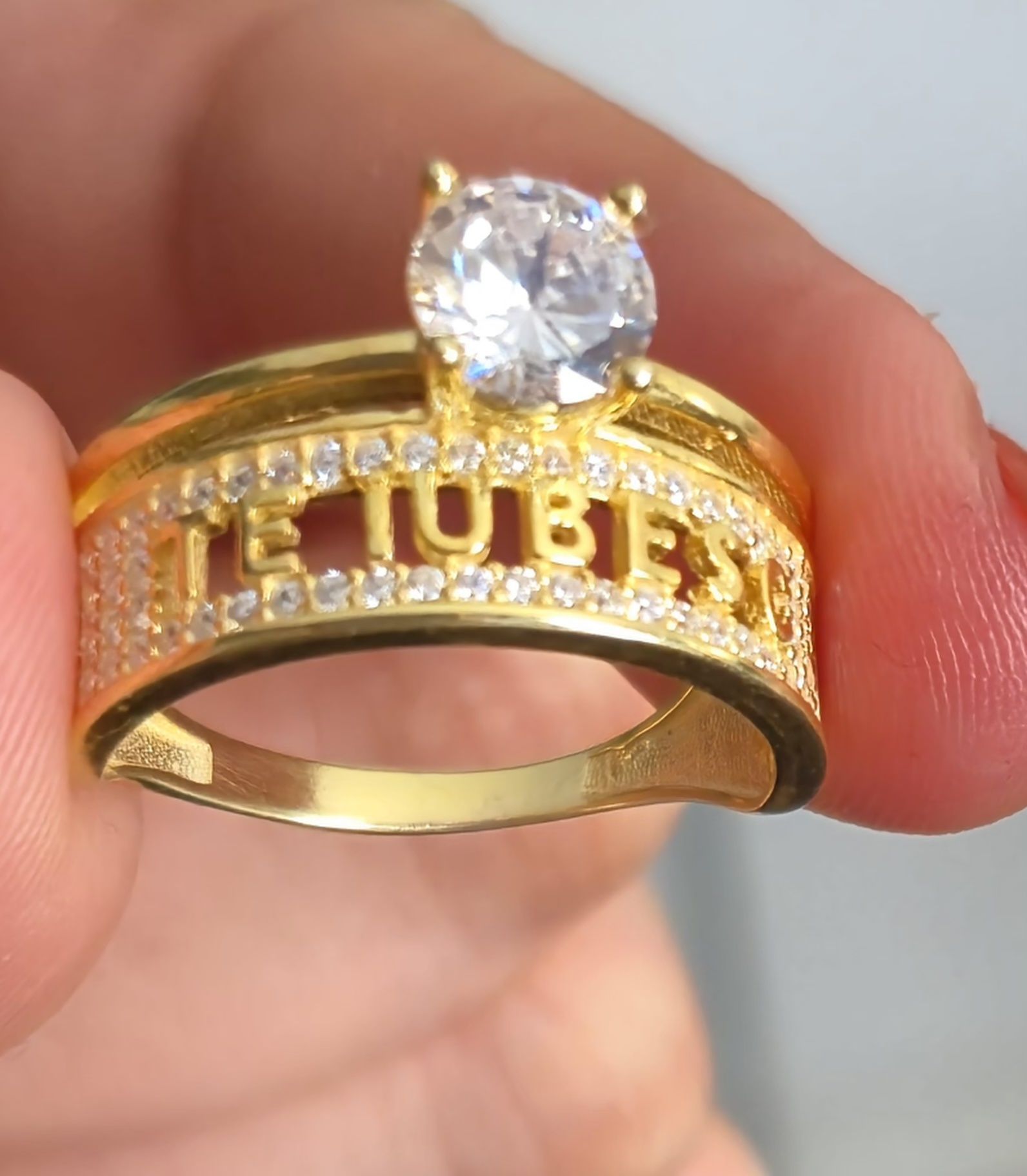 Inel argint și argint placat