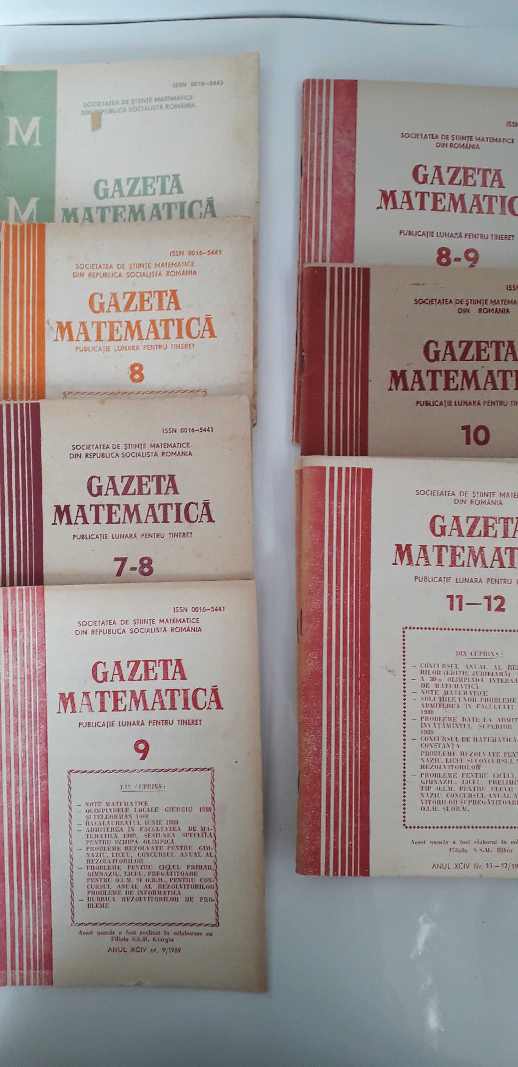 Gazeta matematica 8 buc