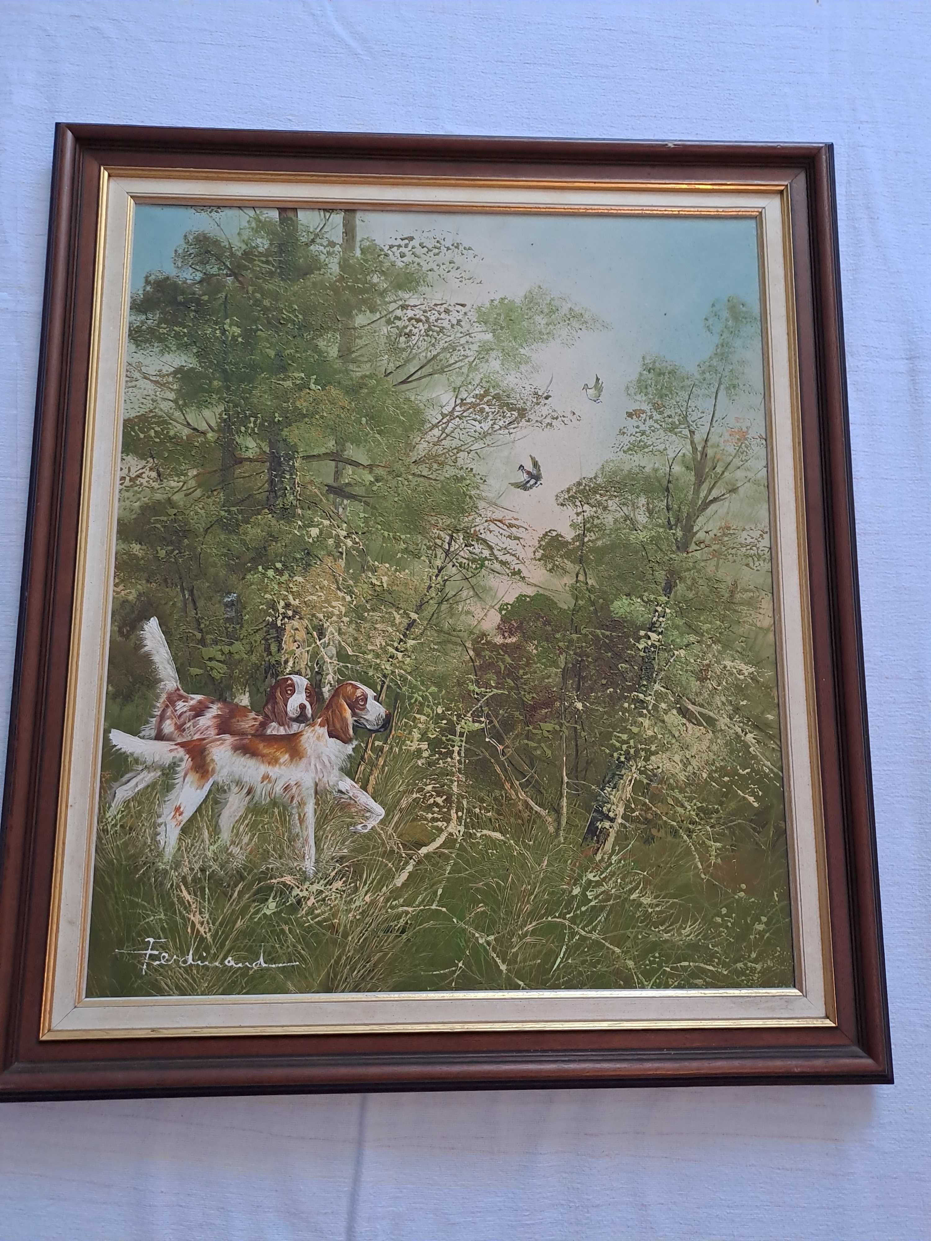 tablou pictura pe panza 61/71 cm semnat