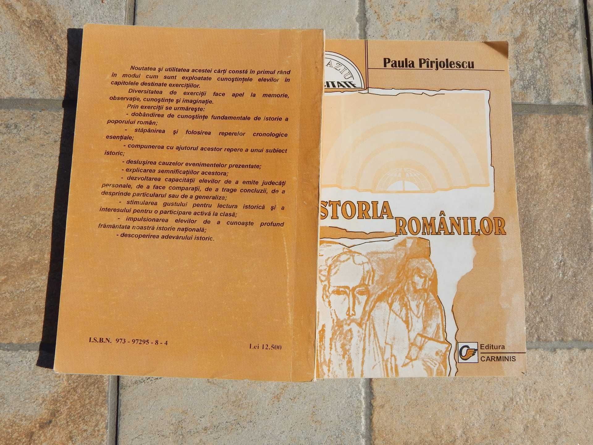 Istoria romanilor sinteze si teste gimnaziu capacitate Pirjolescu 1997