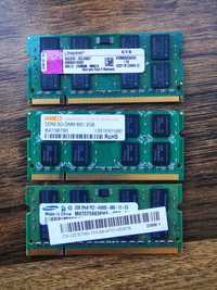 Memorii ram 2GB x 3 bucati DDR2 PC2  Kingston, Waris, Samsung