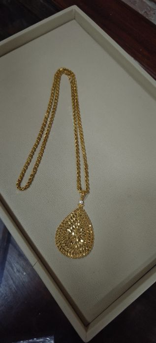 Lanț aur 22k 14.07 Gr și pandantiv 7.89gr 22k (R)