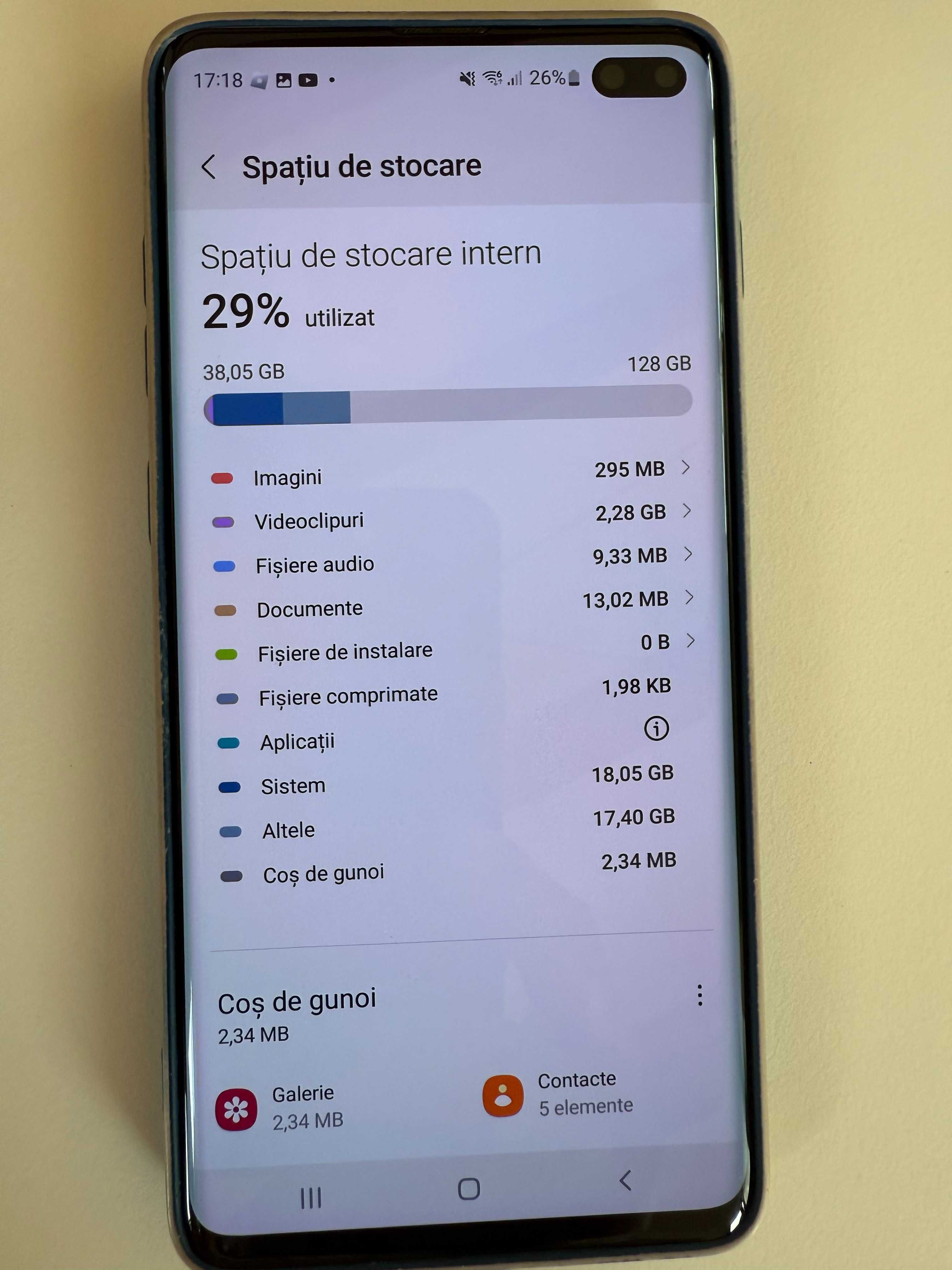Samsung Galaxy S10+ 128 GB, 8GB RAM – stare foarte bună, dual SIM