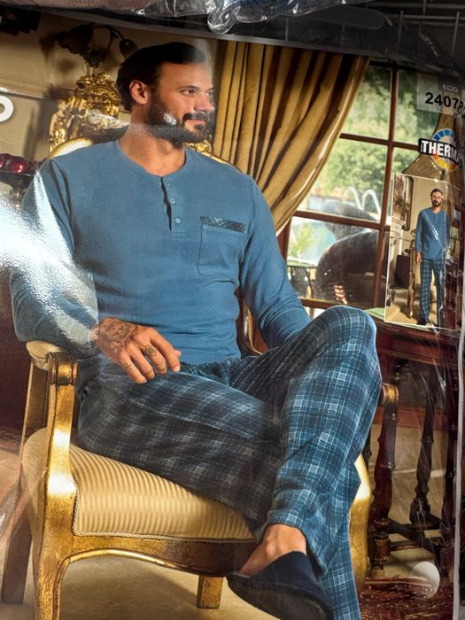 Мужская пижама - большой размер, 100% Хлопок