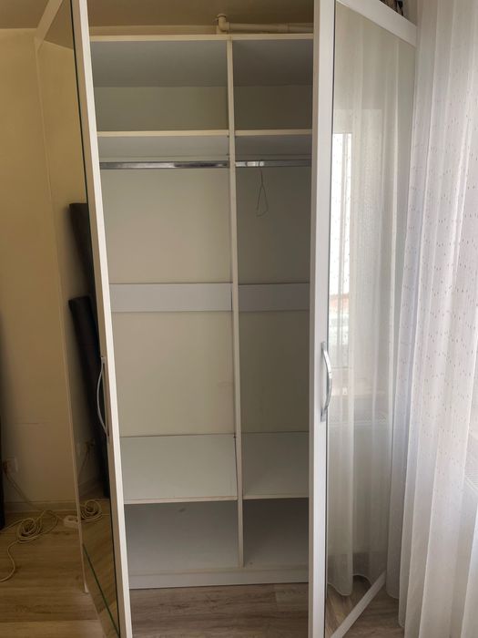 dressing alb 2 uși cu oglinzi