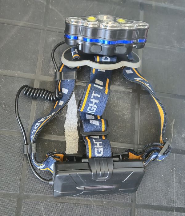 Lanterna frontala pentru cap (pescuit , vanatoare , drumetii)