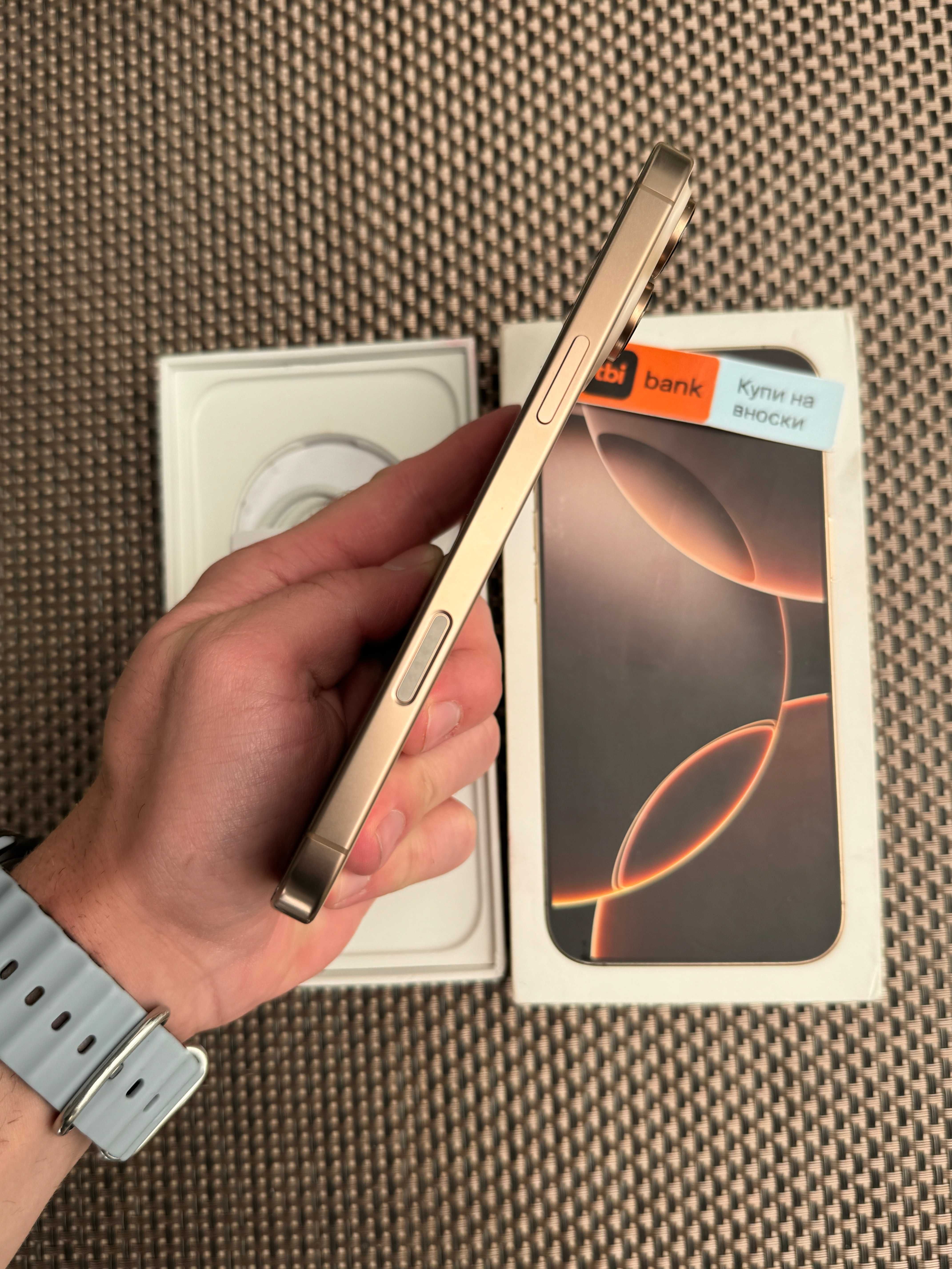 512gb! НОВ! iPhone 16 Pro MAX Лизинг от 84лв/м Desert Titanium златен