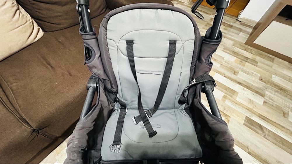 Carucior gemeni unul dupa altul tandem Easy Go Fusion , Iron