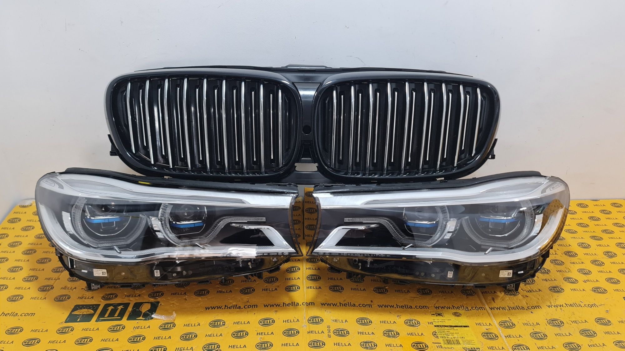 Far faruri NOI Laser grila hota clapete capota bara M BMW 7 G11 G12