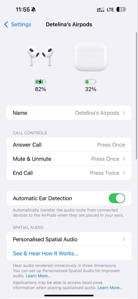 Слушалки apple Airpods 3