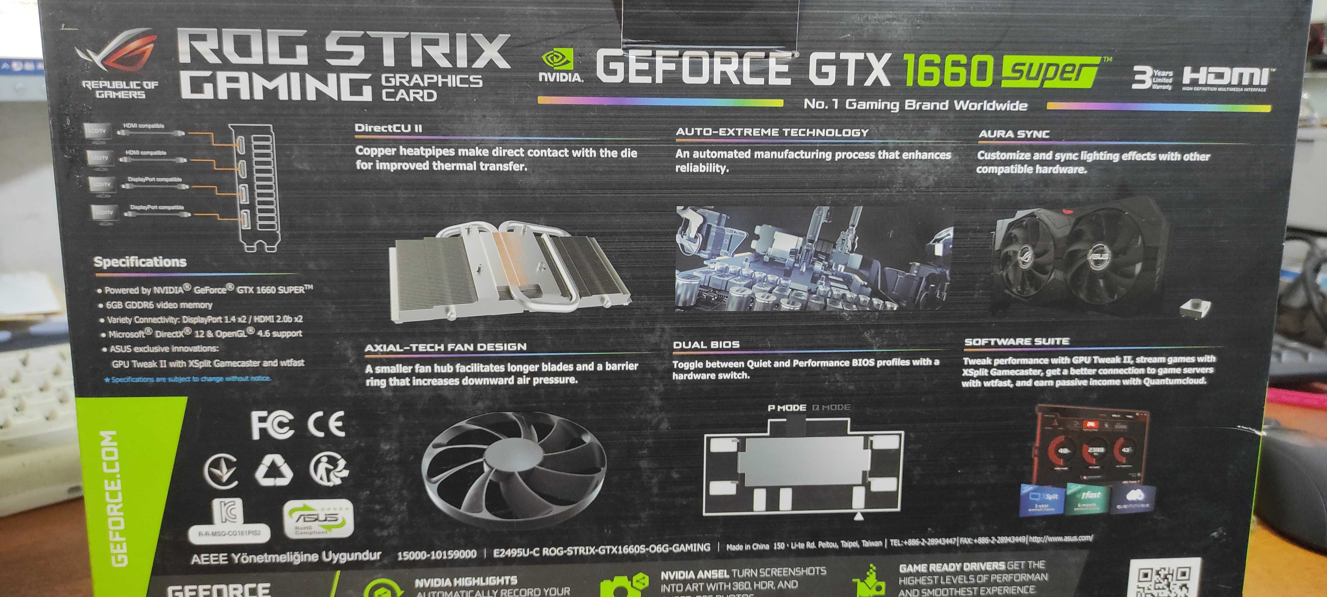 Видеокарта GeForce 1660 Super