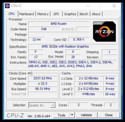 Лаптоп HP, 14.0", AMD 3020e 8gb ddr4 Radeon RX Vega 3