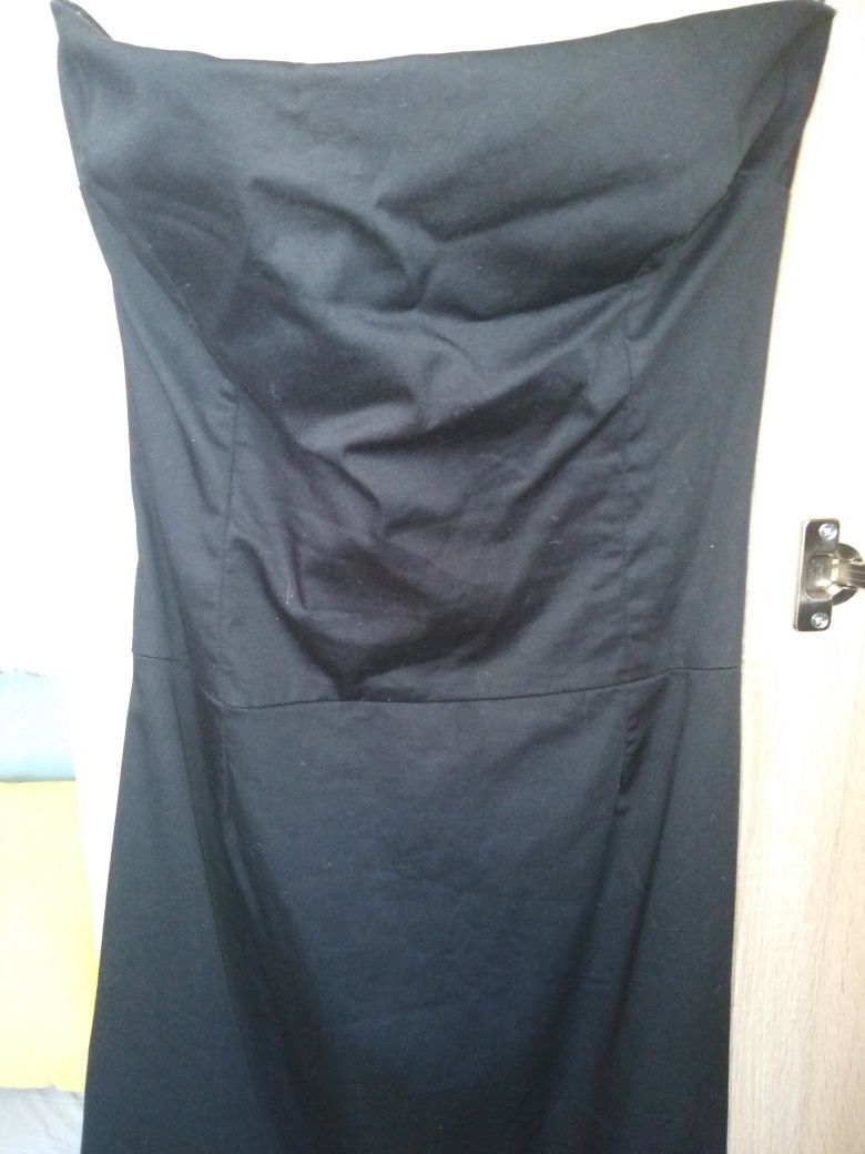 Официална черна рокля бюстие
