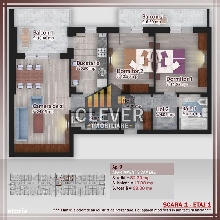 Suprafata Generoasa 3 camere Theodor Pallady 500m STB