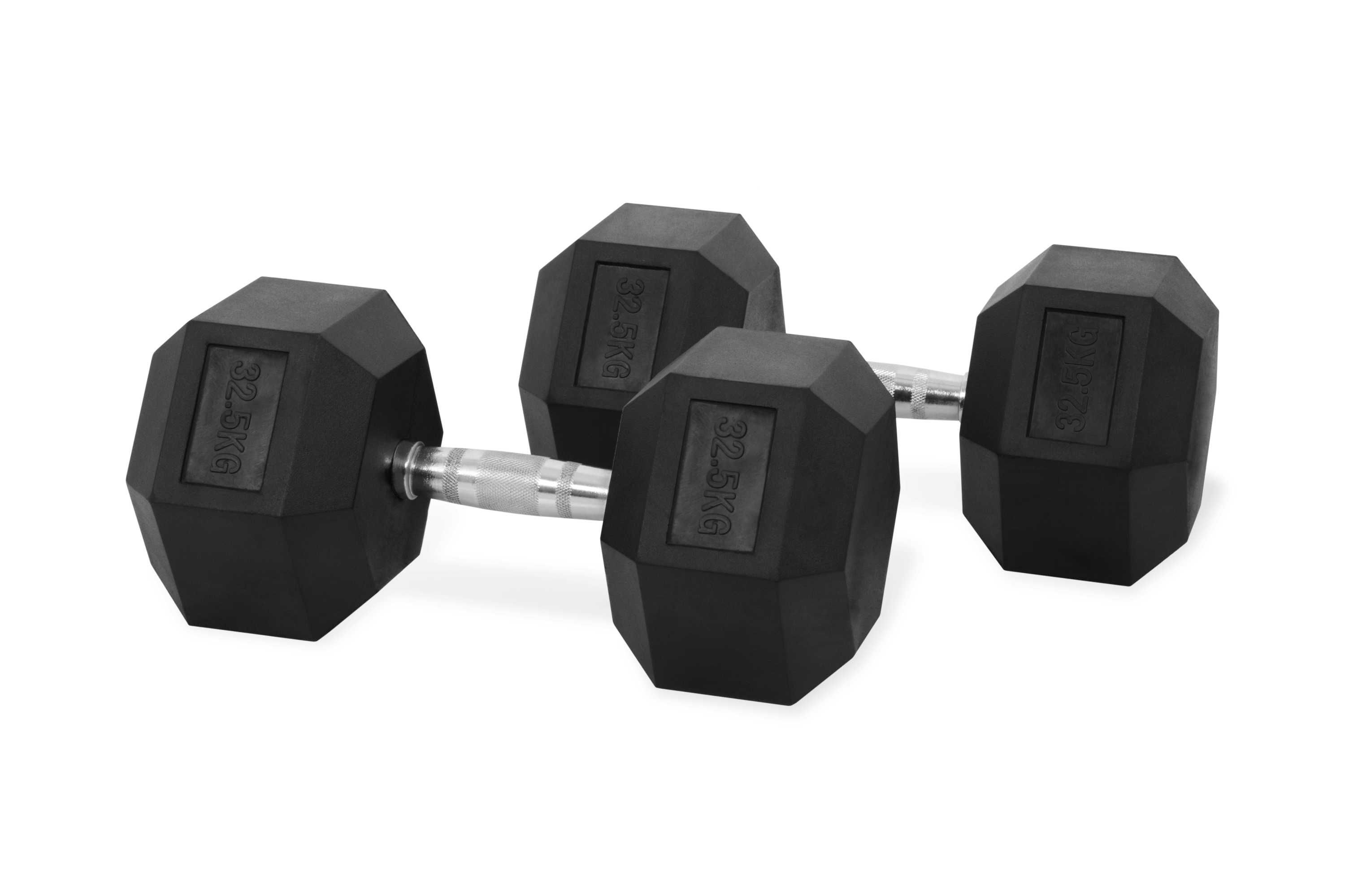 Дъмбели Хекс Pro , Фиксирани Гири HEX 2 × 32.5 кг, Dumbbells