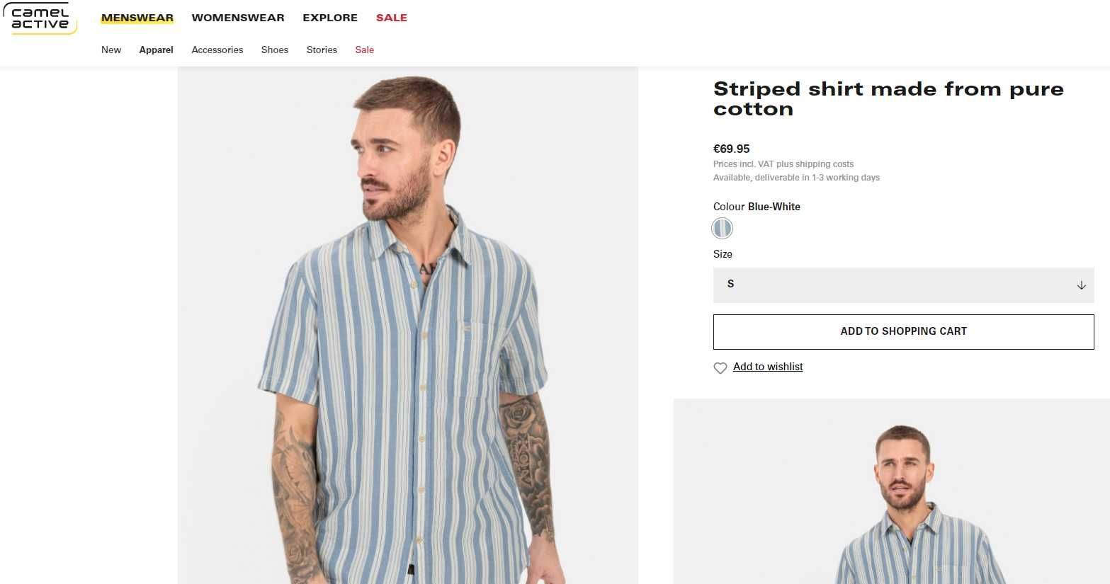 Camel - Active - Short Sleeve Button Shirt - New Collection - T-Shirt