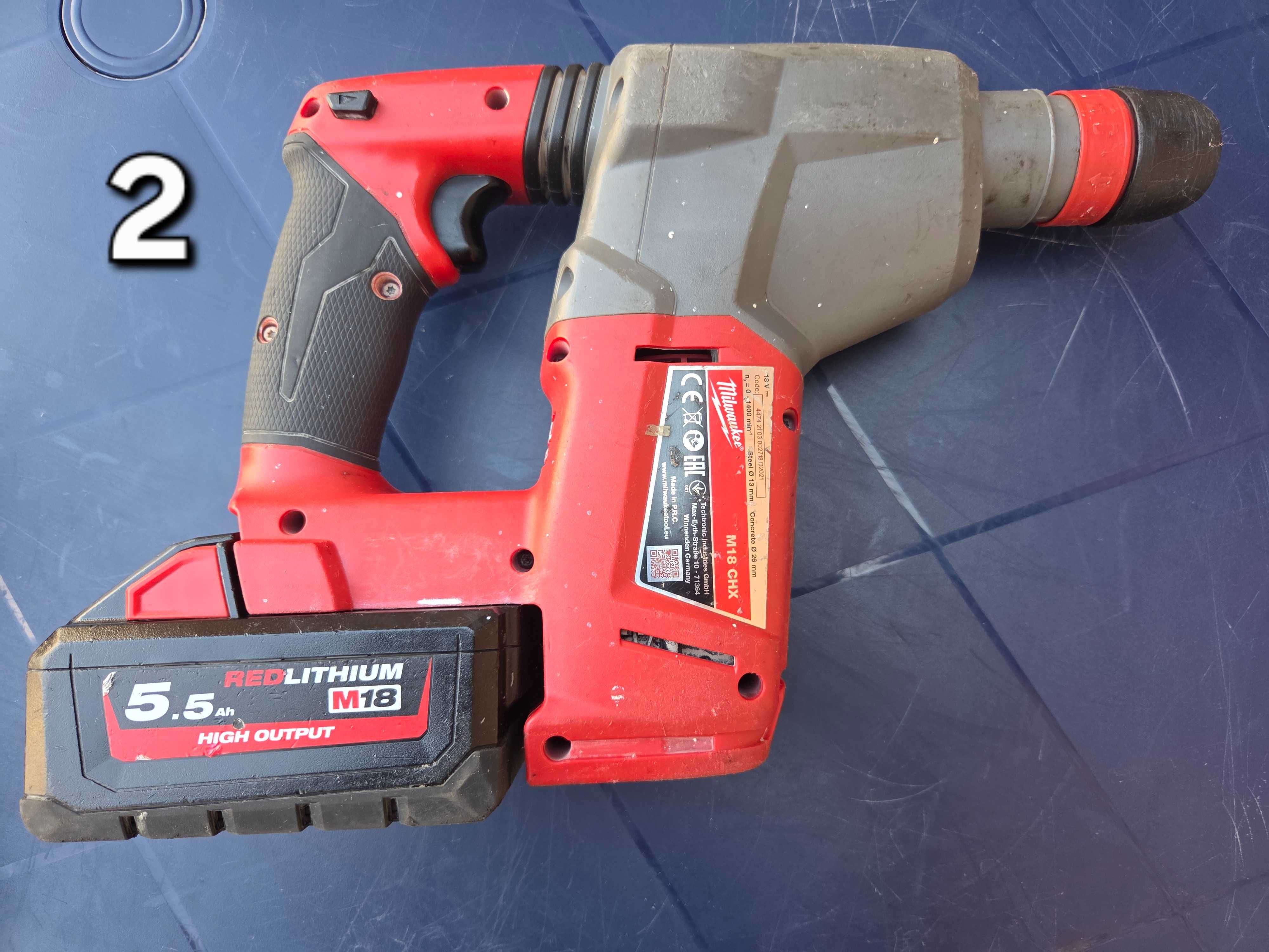 Milwaukee перфоратори M18 FHX и M18 CHX – перфектно състояние