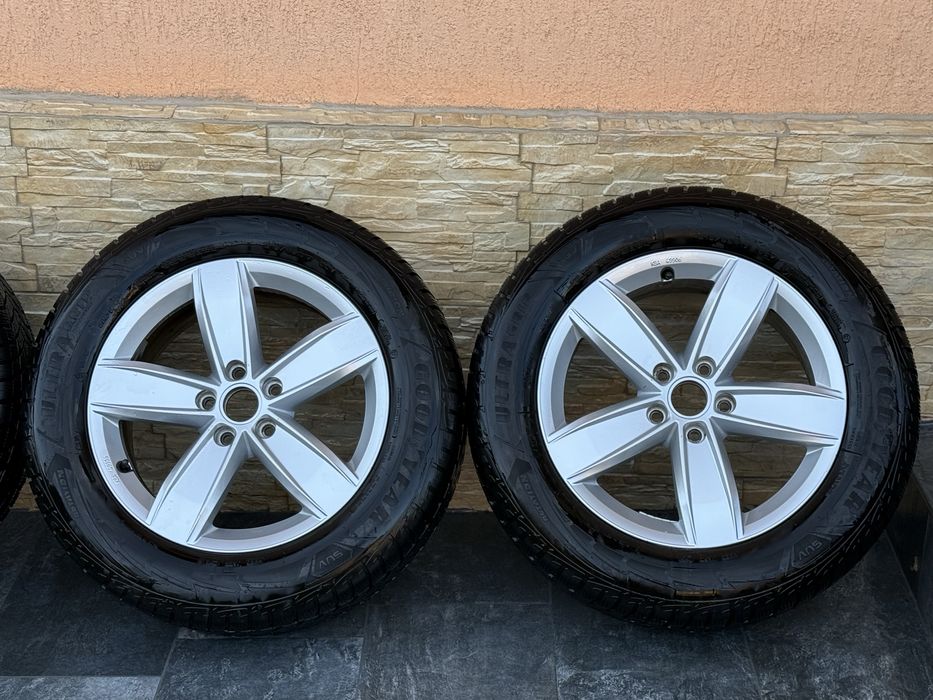 Roti Jante Originale VW Tiguan + Anvelope Iarna 216/65R17 GoodYear