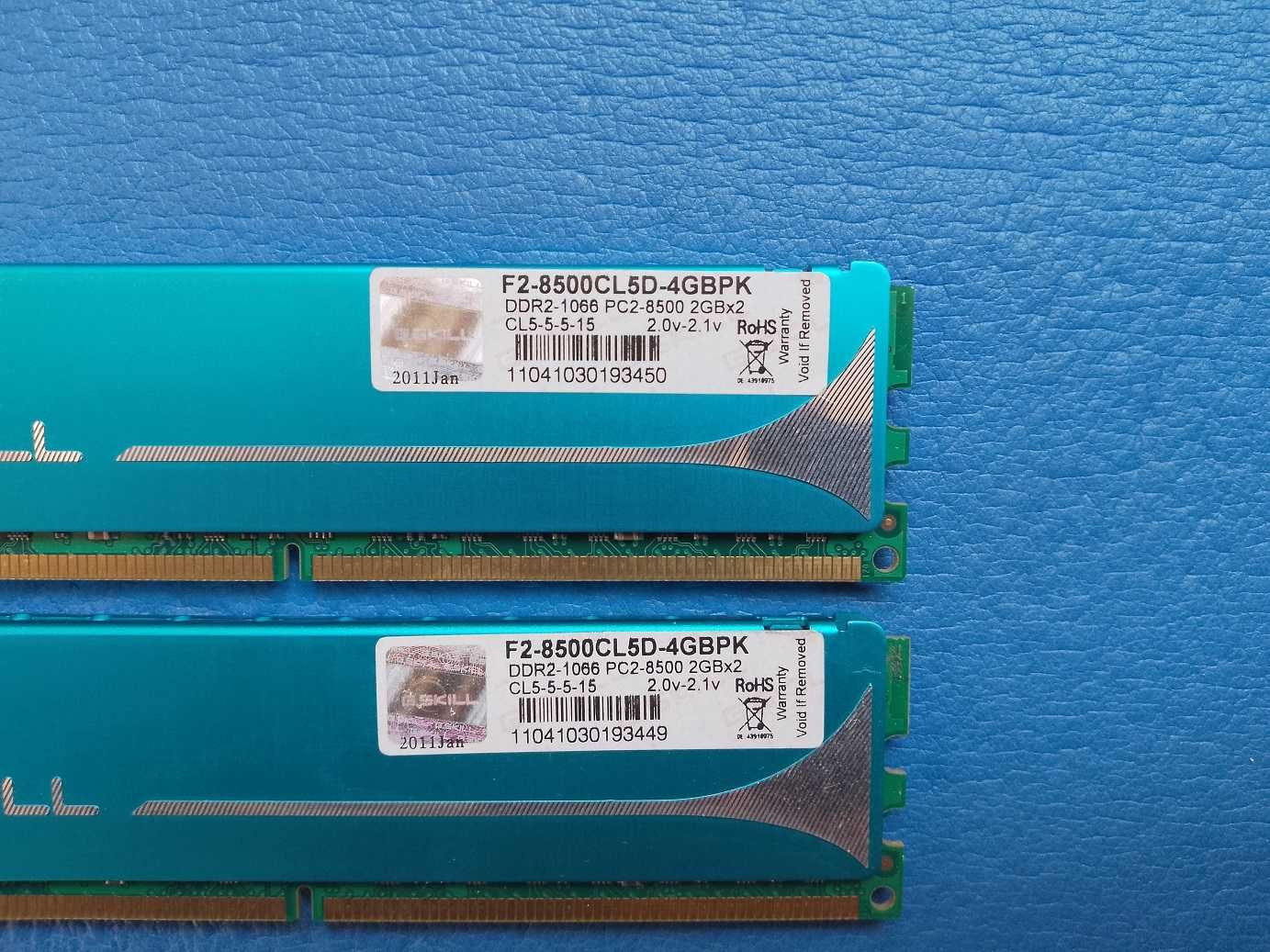 G.Skill 4GB Kit (2x2GB) DDR2 1066MHz, F2-8500CL5D-4GBPK