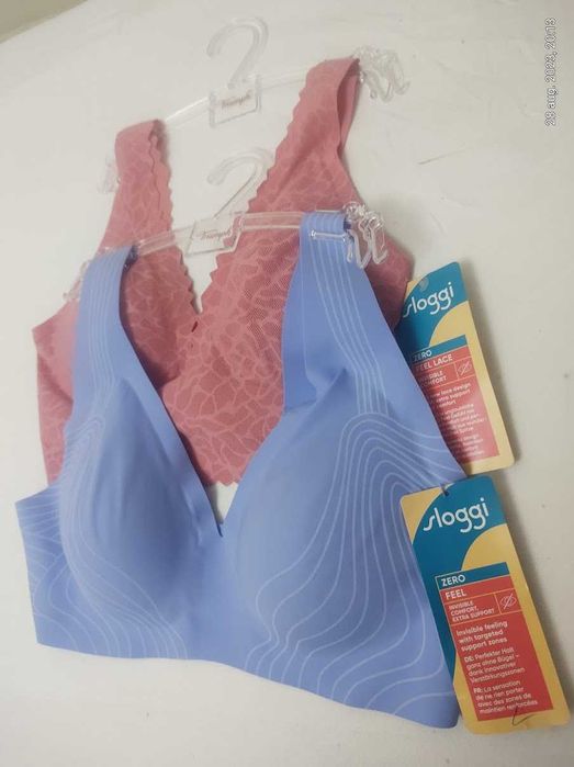 Sutien 'Zero Feel 2.0'SLOGGI portocaliu/albastru,(Super Ofertă).
