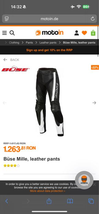 Pantaloni moto Buse fabricati din piele naturala motocicleta barbati