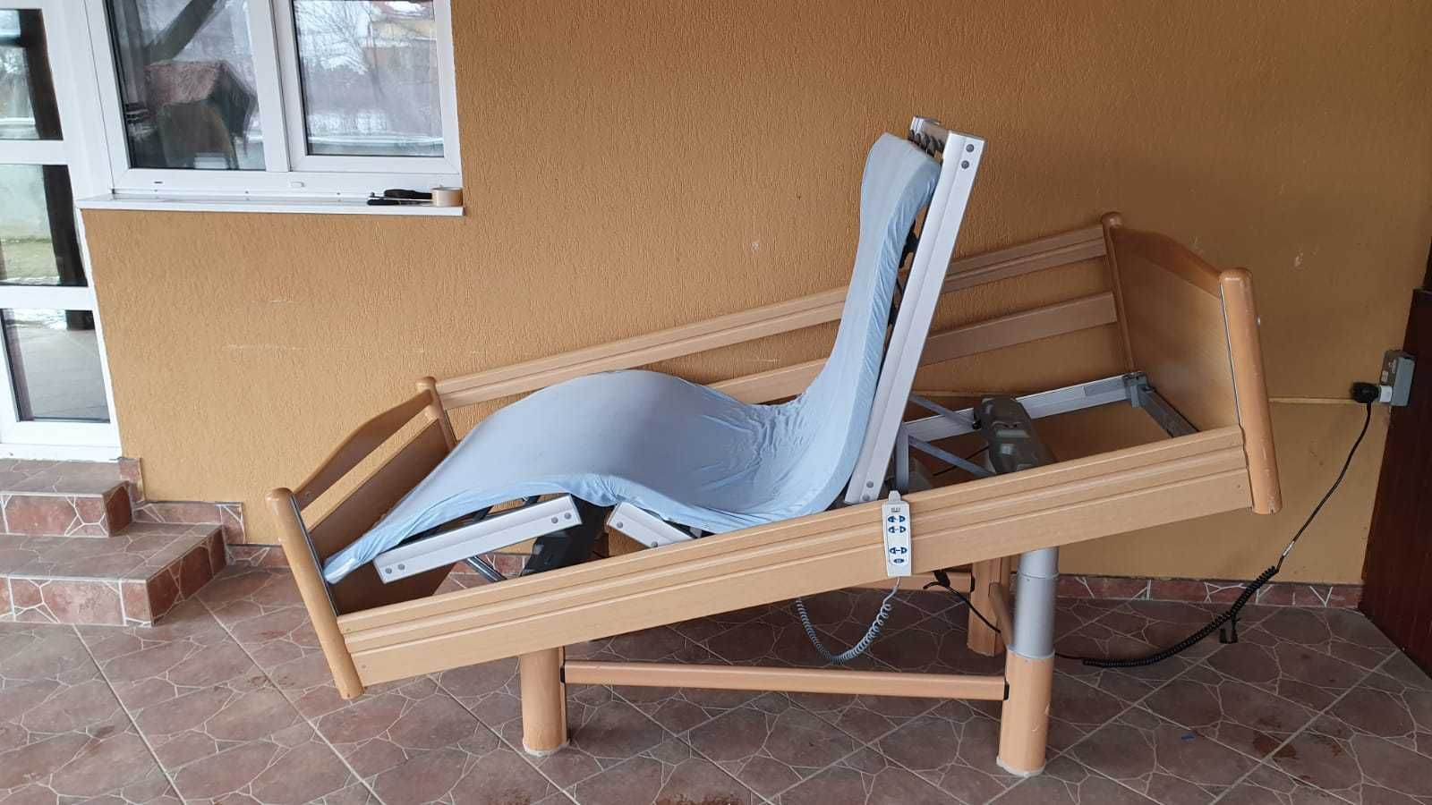 Pat medical electric cu telecomanda pentru ingrijire bolnavi
