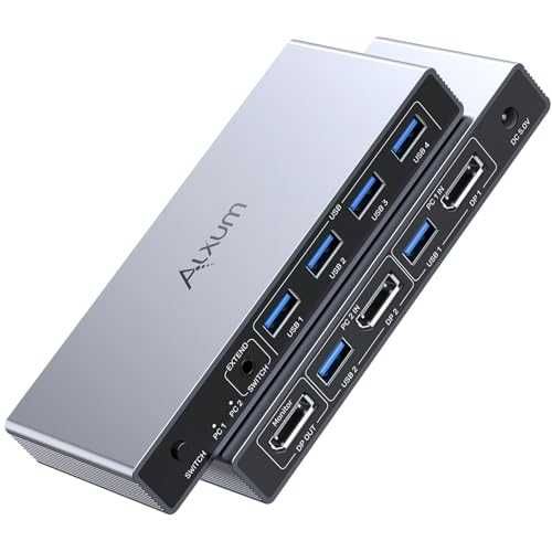 Нов превключвател DisplayPort KVM Switch 8K*60Hz с контролер и кабели
