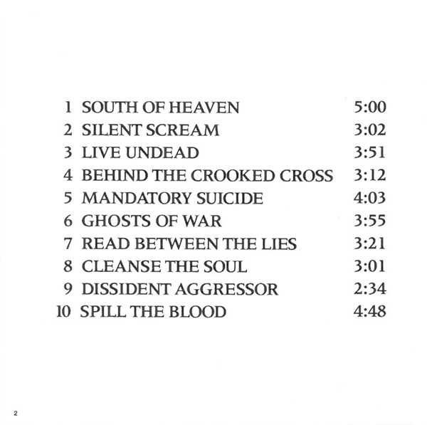 CD Slayer - South of Heaven 1988