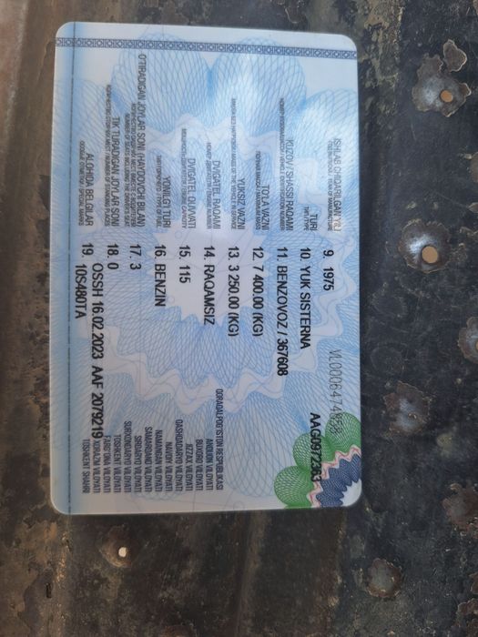 Benzovoz sotladi Hamma zur holati yaxshi