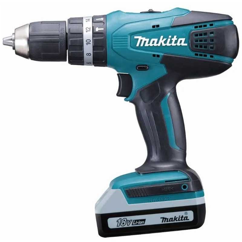 Новый аккумуляторный шуруповерт Makita HP457DWE 18в в кейсе