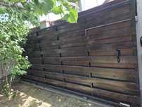 Vand poarta culisanta fier/lemn