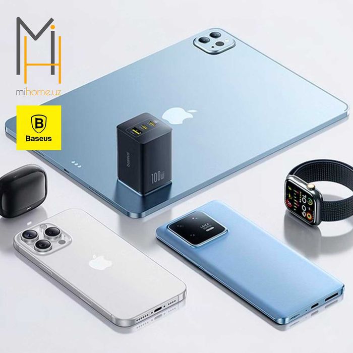 Блок питания Baseus EnerFill FN11 Mini Cube 100W GaN