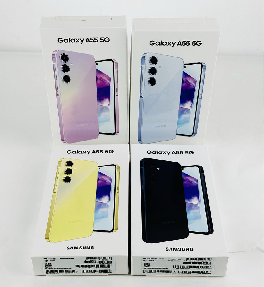 НОВ! Samsung A55 5G 128GB 8RAM Navi / Lemon / Lilac / Blue 2г Гаранция
