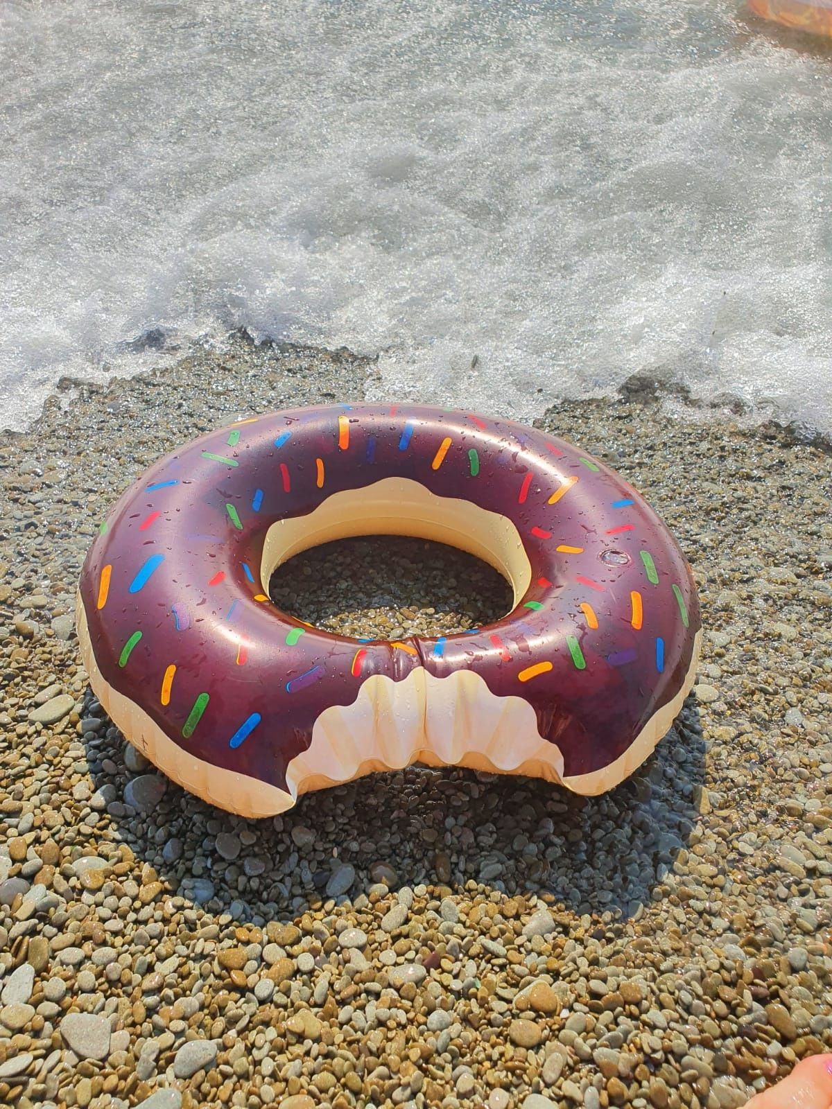 Детский плавательный надувной круг с трусиками сеточкой пончик