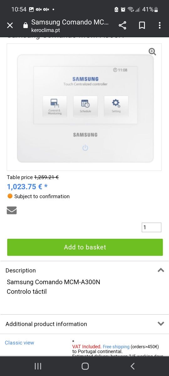 Comanda aer condiționat samsung MCM A300N