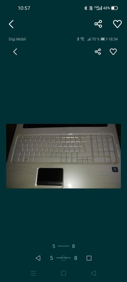 Carcasa Hp dv9  cu tastatură.