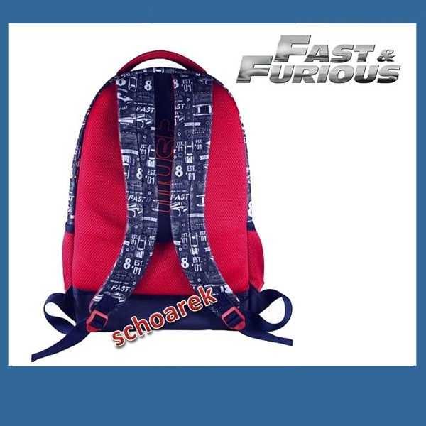 Rucsac Fast & Furious, cu 3 compartimente, ghiozdan pentru scoala