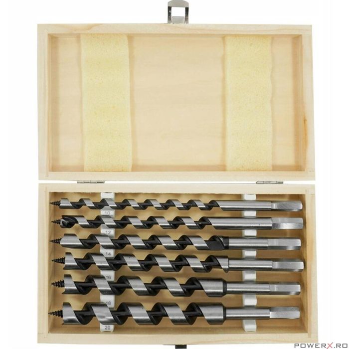 Trusa de burghie pentru lemn 6 piese 10-20mm Verke