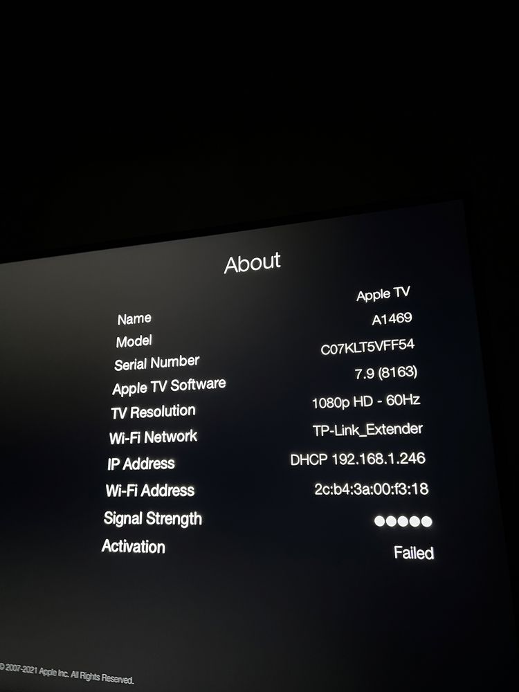 Apple Tv Gen 3 A1469