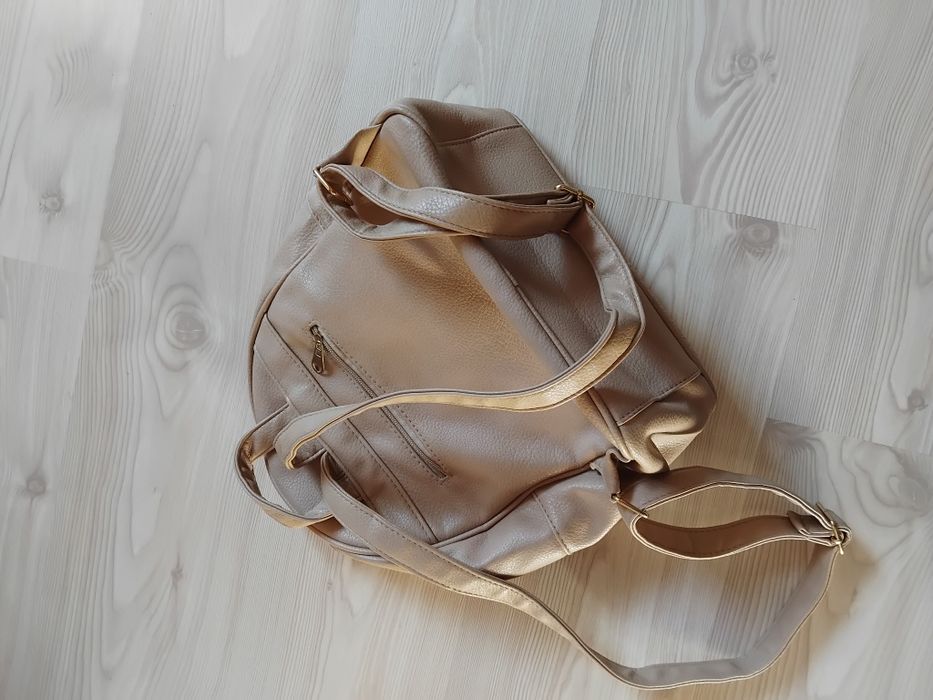 Rucsac bej piele ecologica