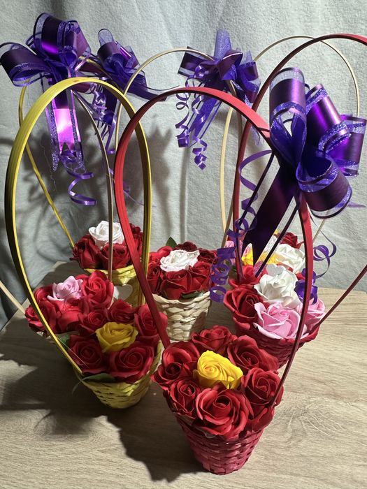 cosulete cu flori din sapun