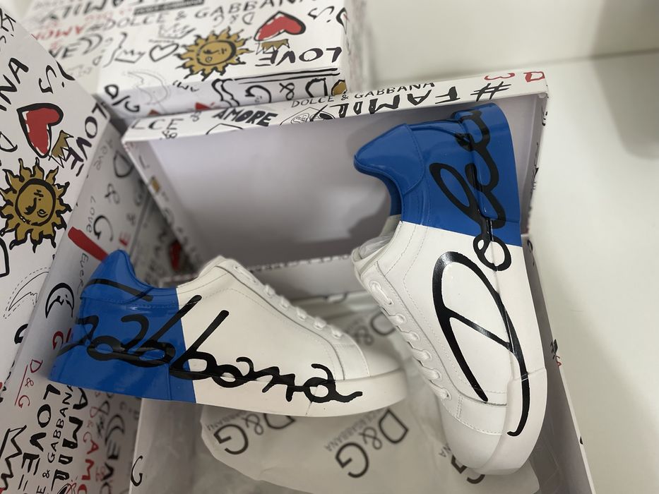 Adidasi Dolce Gabbana Portofino BLUE&WHITE