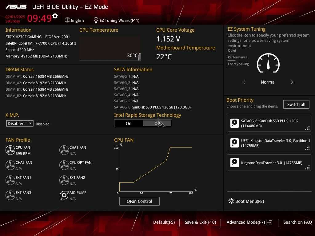 Процесор CPU Intel i7 7700K 4.20 до 4.50 GHz LGA 1151 OVERCLOCK